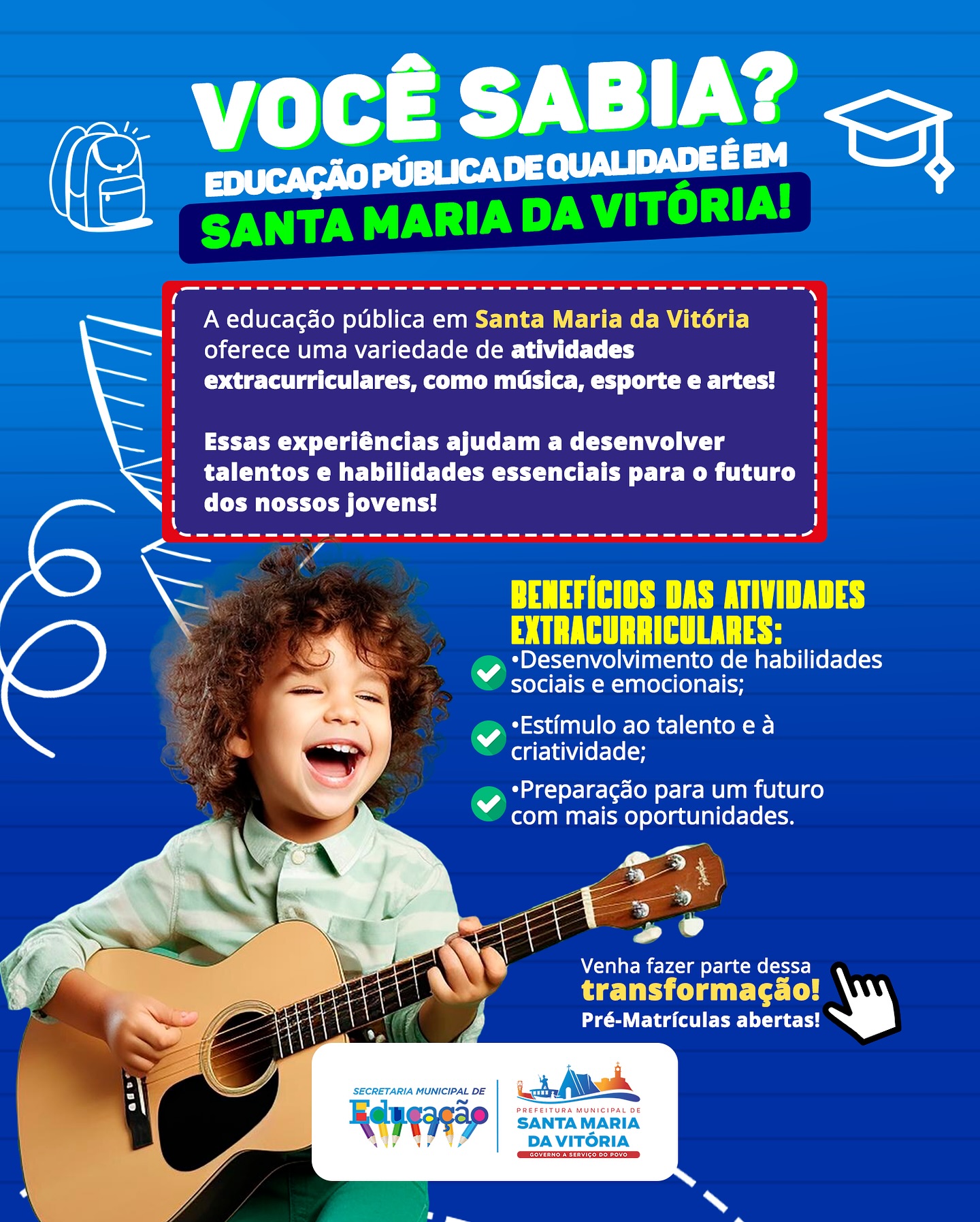 As Pré-Matrículas já da nossa rede pública estão abertas! 