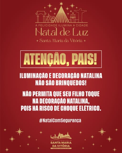  ATENÇÃO, PAIS! Fique atento: tomadas, fios e enfeites elétricos podem causar choques graves se manuseados por crianças.