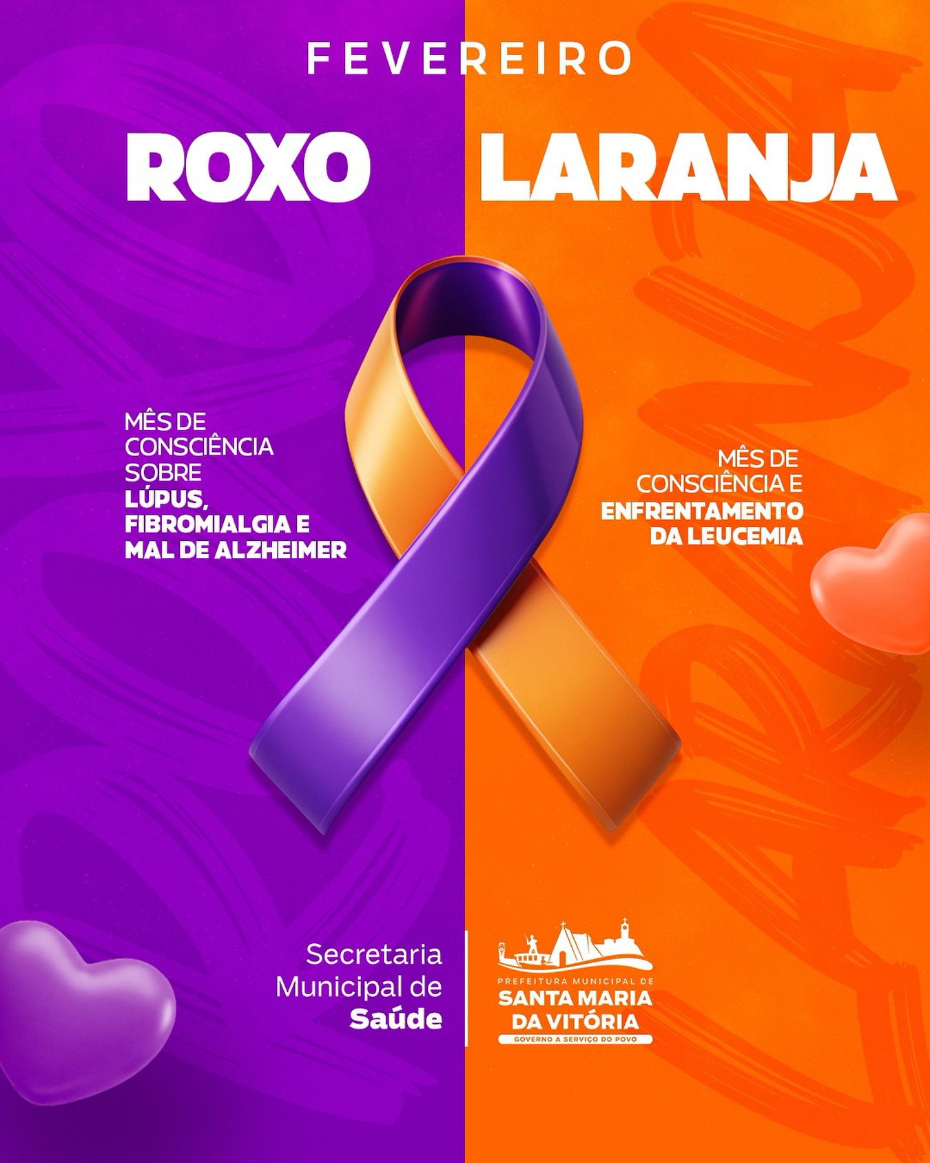  Fevereiro Roxo e Laranja: Juntos na Luta pela Saúde! 