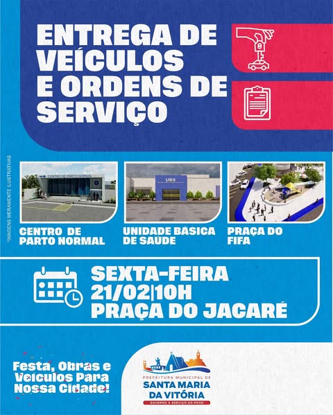 É com grande alegria que convidamos todos para a entrega de novos veículos e ordens de serviço!