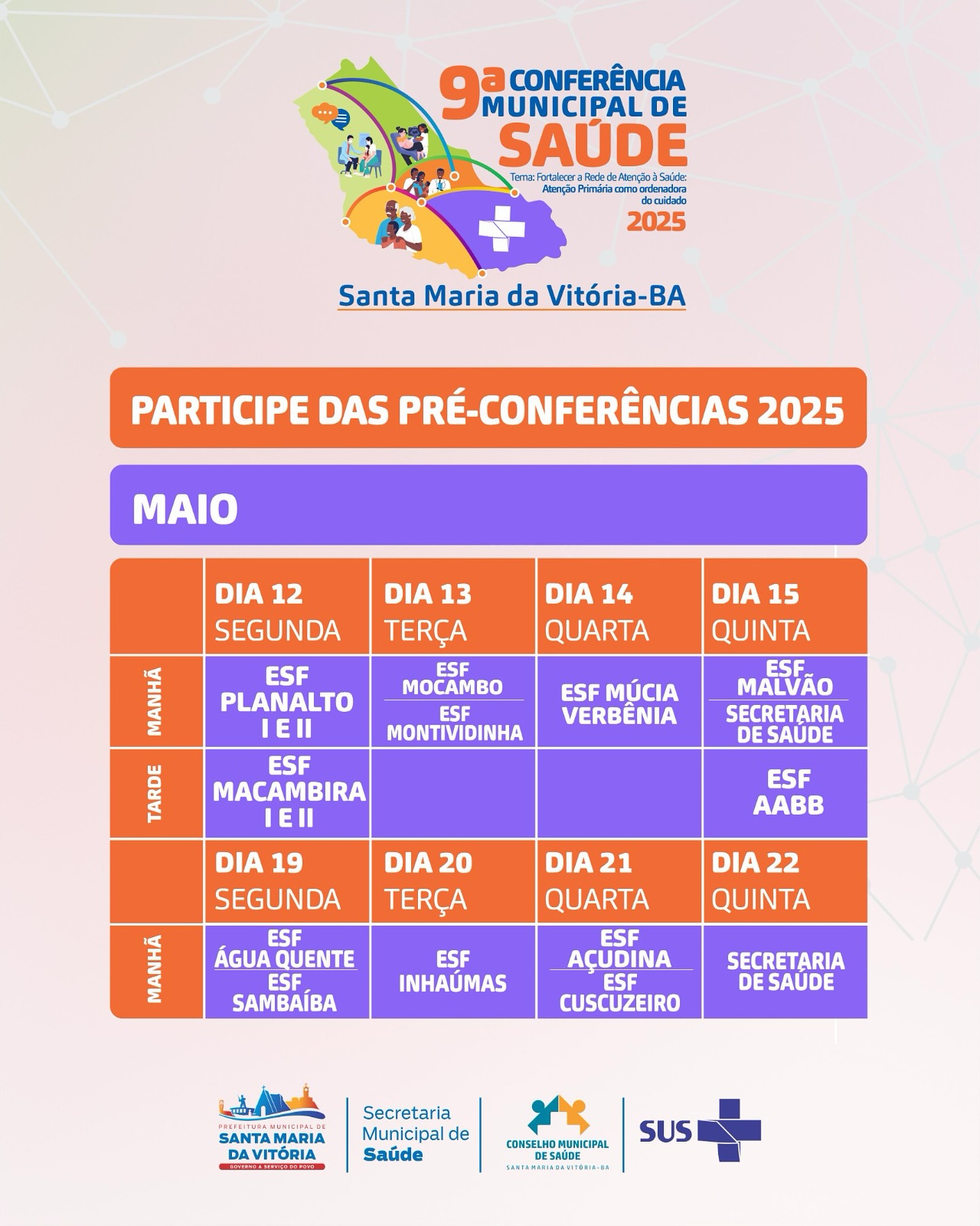 Vem aí as Pré-Conferências de Saúde 2025!