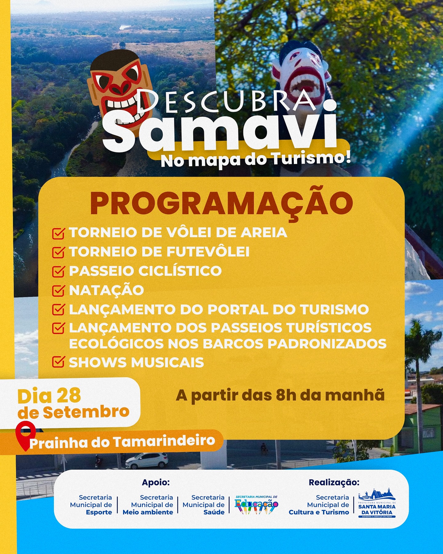 No dia 28 de setembro, a Prainha do Tamarindeiro será palco do grande evento Descubra Samavi