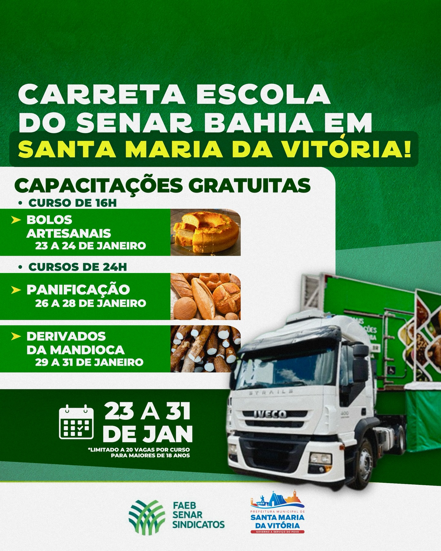 A Carreta Escola do SENAR Bahia chegou à nossa cidade!