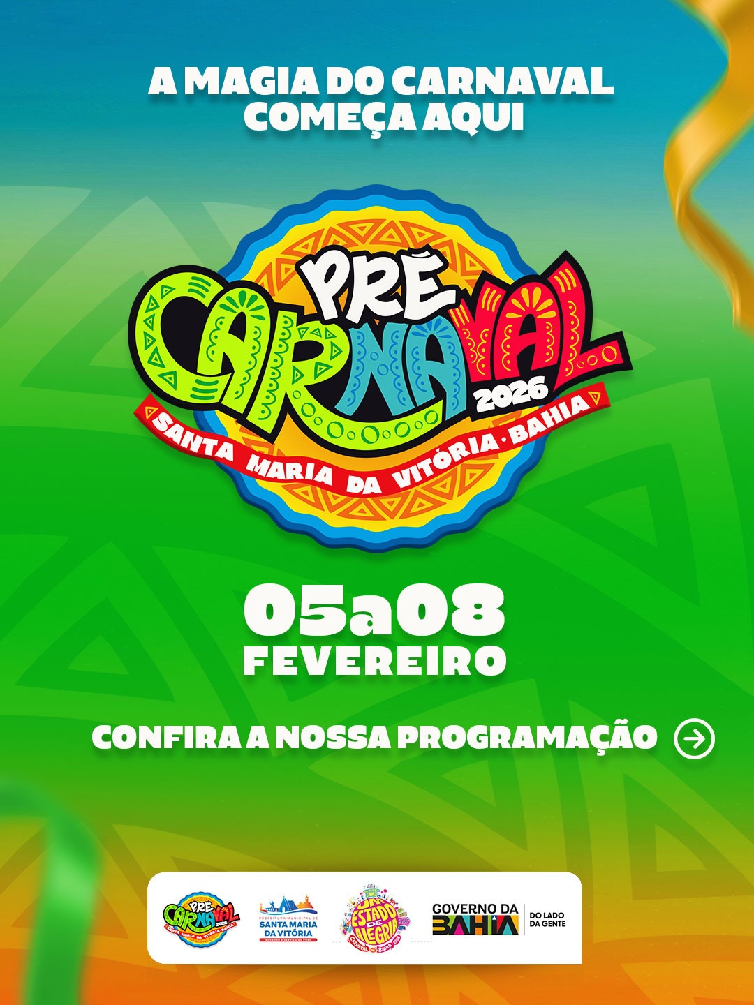 PRÉ-CARNAVAL EM SANTA MARIA DA VITÓRIA – BA | 2026