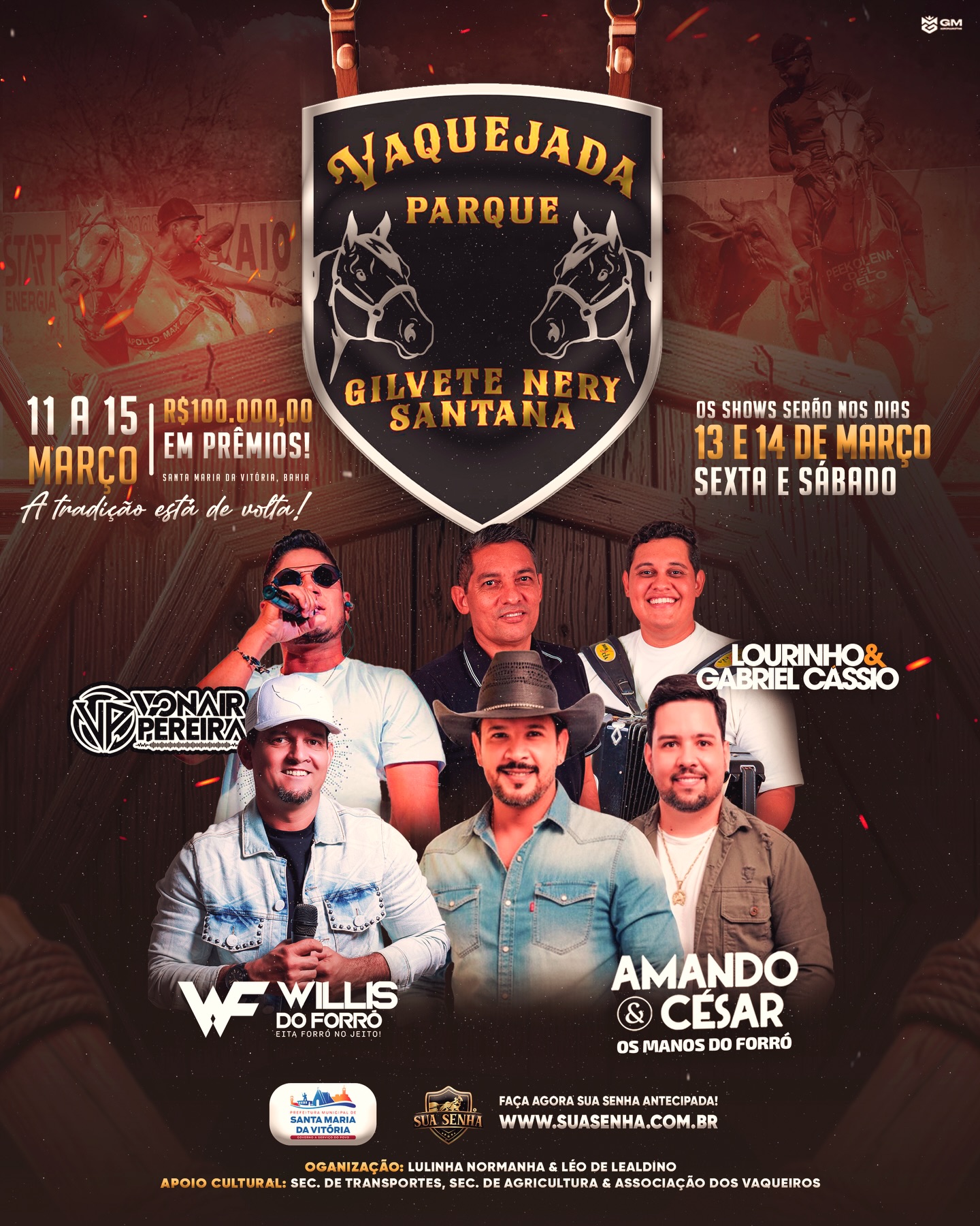 De 11 a 15 de março, acontece a Vaquejada do Parque Gilvete Nery – Santana, um dos eventos mais aguardados da região.